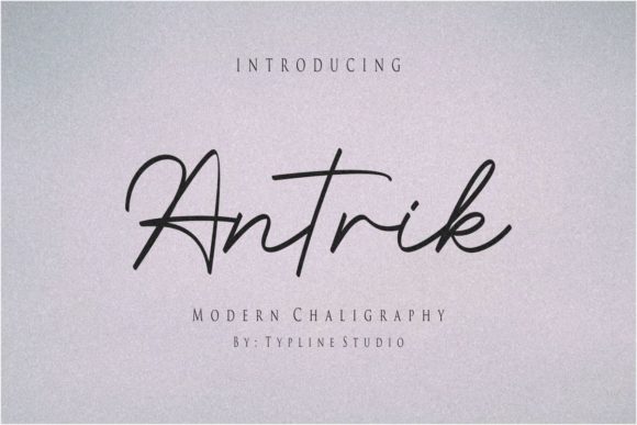 Antrik: A Handwritten Typeface for Elegant Editorial Design