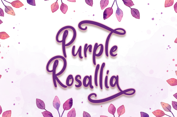 Purple Rosallia: A Handwritten Font for Creative Makers