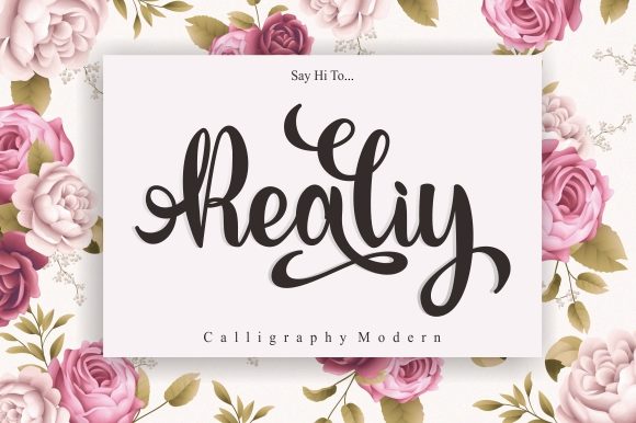 Realiy Font: A Romantic Script for Web Design