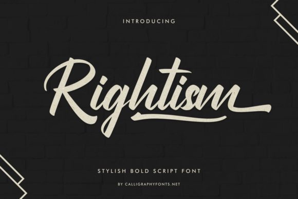 Rightism: A Handwritten Font for Modern Branding