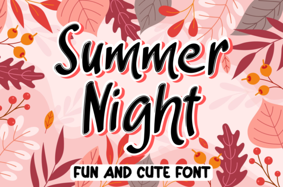 Summer Night Font for Joyful Branding Projects