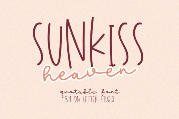Sunkiss Heaven: A Handwritten Font for Modern Web Design